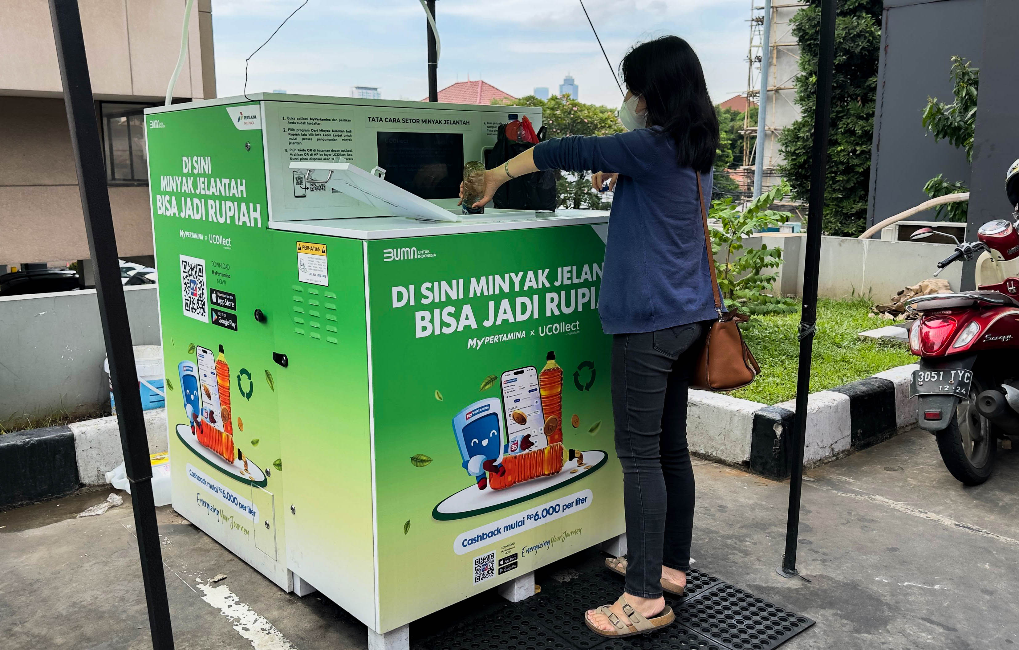 Kolaborasi Pertamina Retail Dan Pertamina Patra Niaga Hadirkan Mesin Pengumpul Minyak Jelantah Di SPBU COCO